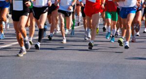 marathon runners in race