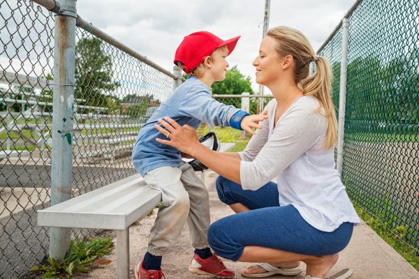 parent supporting athlete