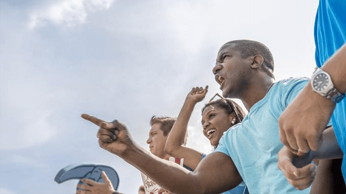 parents cheering